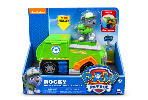 Paw Patrol Rocky Transforming Recycle Truck front view