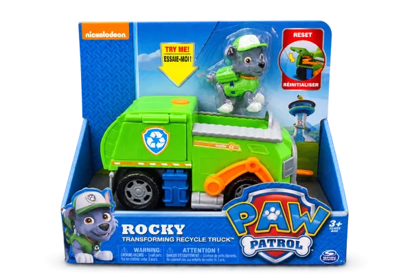 Paw Patrol Rocky Transforming Recycle Truck front view