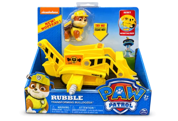 Paw Patrol Rubble Transforming Bulldozer front view