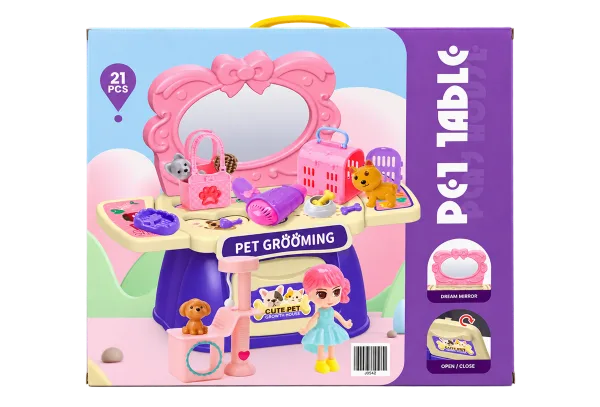 Pet Table Grooming Play Set – 21 pcs - 1
