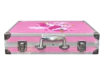 Pink Unicorn Aluminum Carry Case - top and handle view