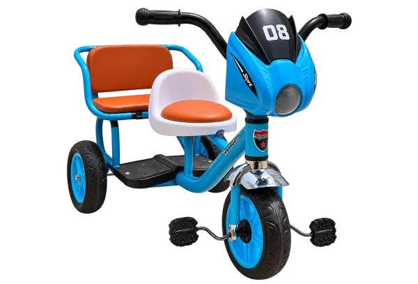 Sport 08 Two-Seater Tricycle – Blue - 1