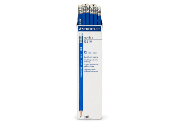 Staedtler Norica HB Pencils with Eraser – 12 pcs - 1