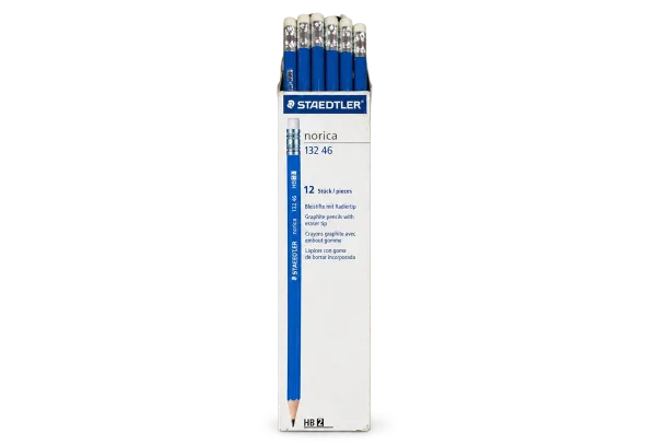 Staedtler Norica HB Pencils with Eraser – 12 pcs - 1