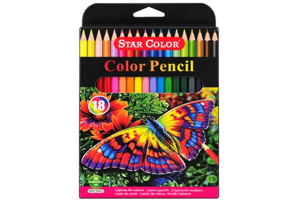 Star Color Colour Pencils – 18 pcs - 1