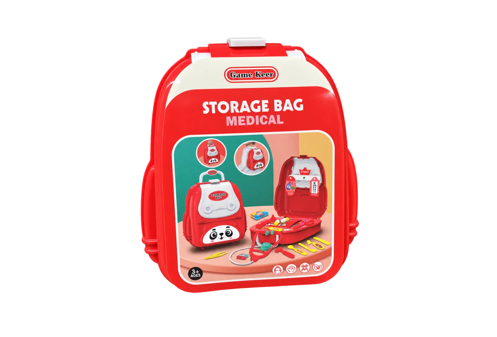 Storage Bag Medical Backpack Playset - front Storage Bag Medical Backpack Playset - front