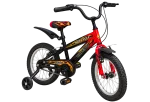 Wavento Hot Cycle Kids Bike with Training Wheels – Black & Red - 1