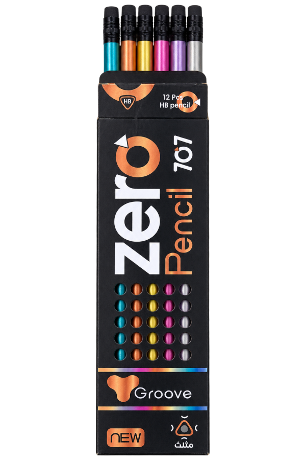 Zero Groove Triangular HB Pencils – 12 pcs - 1